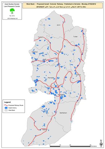 The Israeli Occupation most recent Railway Network Plan