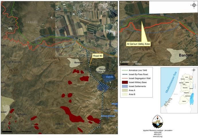 La incautación secreta y no autorizada de tierras palestinas en el Valle del Jordán  “El caso de las tierras de Al Valley Qa’oun”