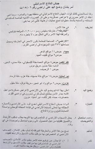A new land confiscation order to complete the bordering of the largest finger-like corridor in the West Bank !