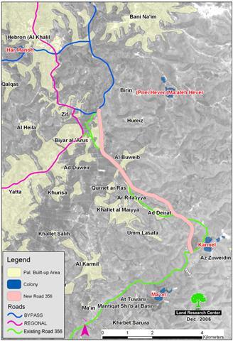 New Israeli parallel road in Yatta area
