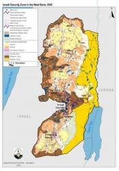 The Israeli Security Zones make up 45.25% of the West Bank Including 158 Israeli Settlements