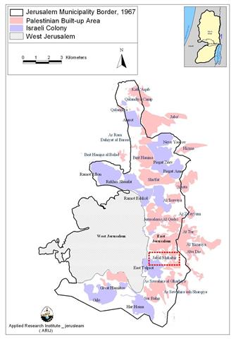 The new Settlemet project in Jabal al-Mukabber