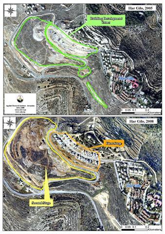 Israeli expansion activities in the vicinity of Har Gilo Settlement