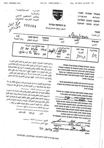 Stop- construction orders for two houses  in Salfit