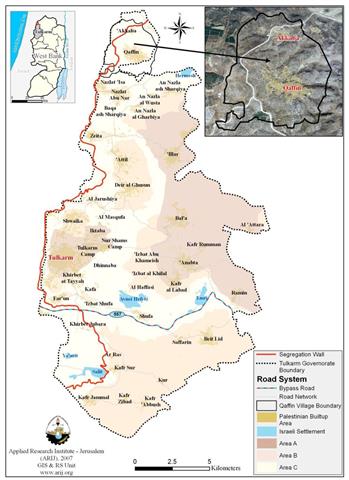 Israeli Settlers set fire into 200 dunums of Qaffin Village Lands