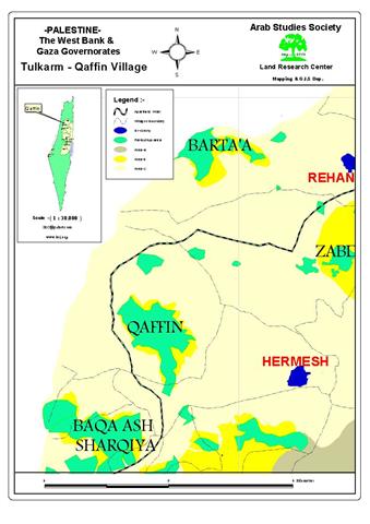 The effects of the Segregation Wall on the Palestinian village of Qaffin