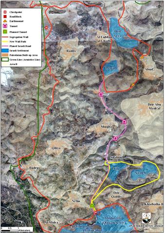 Israel to reroute the Segregation Wall around Modi’in Illit Settlements Bloc West of Ramallah Governorate
