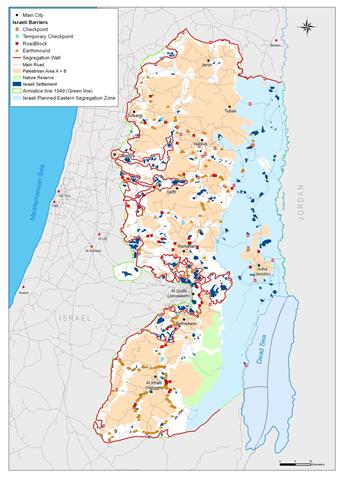 52,000 Palestinian residents In the Eastern Segregation Zone Undergoing intolerable human suffering
