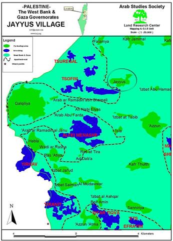 Impact of the Segregation Wall on Jayyus village – Qalqiliyia