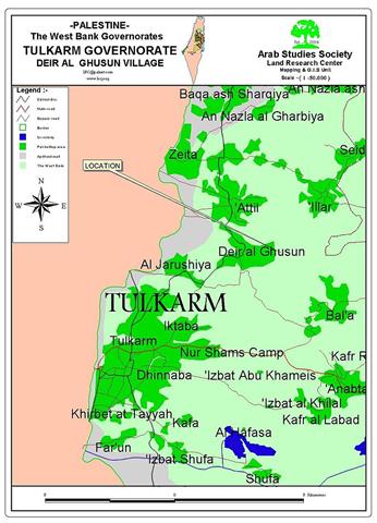 Impact of Segregation Wall on people and land of Deit Al Ghusun town, Tulkarem district