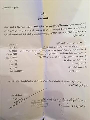 الاحتلال يجرف أراضي في موقع البقعة شرق الخليل