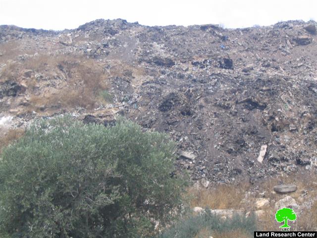 The Israeli established garbage dumpsite between Azzun and Jayyus  and its effect on humans and environment.