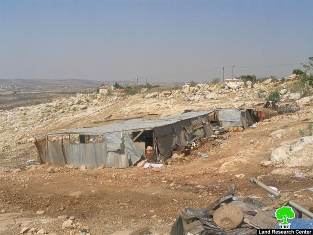 The Demolition of Shelters and Tin Shacks in Al Mua’arrajat area in Jericho Governorate