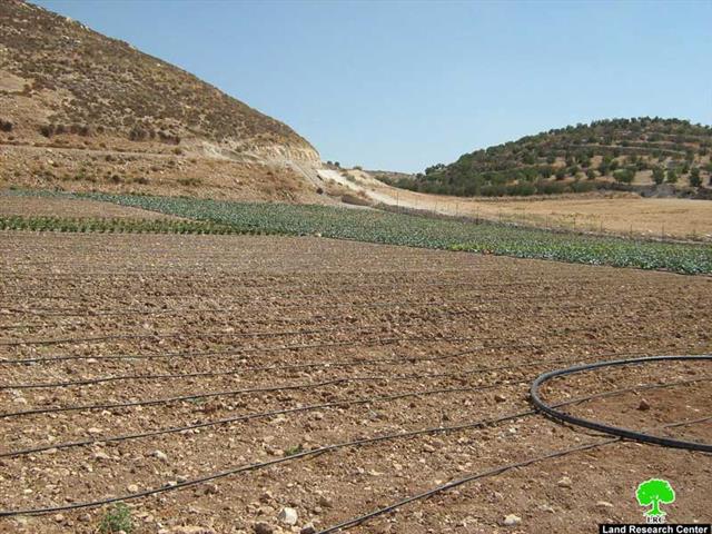 Confiscation of agricultural water tanks and irrigation tools