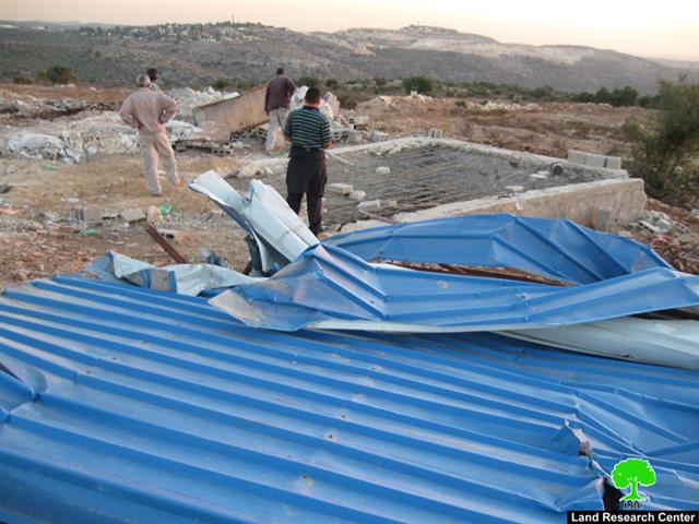 Demolishing Cisterns and Sheds in Kafr ad Dik