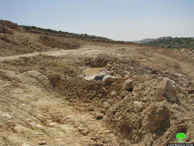 The Israeli Occupation Army Demolishes Two Cisterns in Halhul
