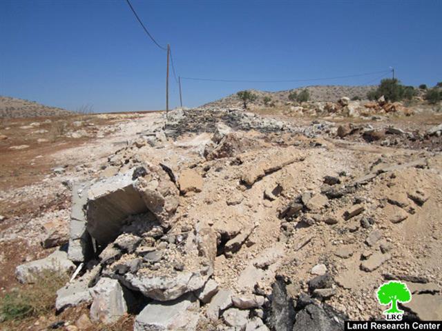 هدم بئراً للمياه في حي البويرة شرق الخليل