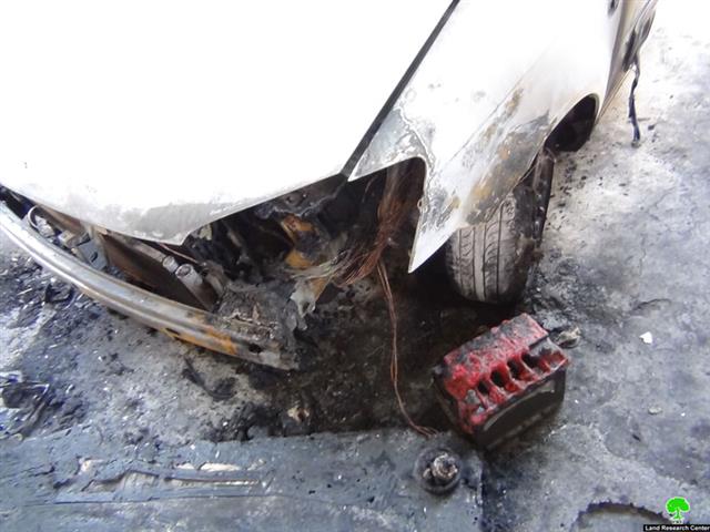 Colonists of Yizhar Set a Car Ablaze