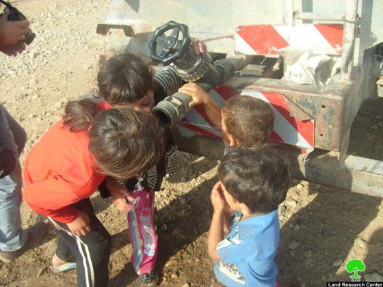 Confiscating Five Water Tankers in Wadi al Maleh
