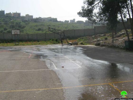 Pumping Huge amount of Sewage towards ‘Azzun High School