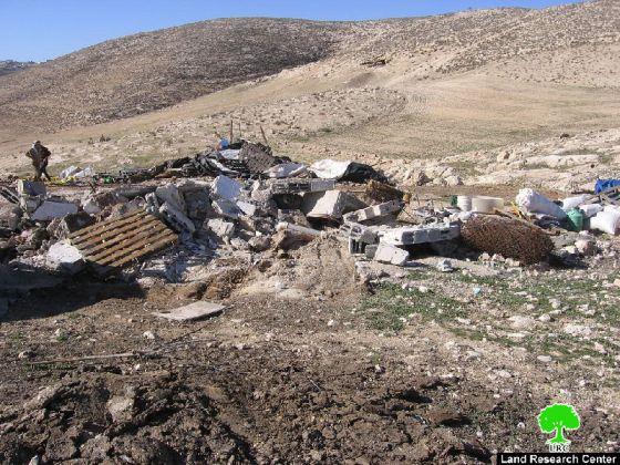 The Israeli Occupation Army Demolish Structures in Al Rahwa