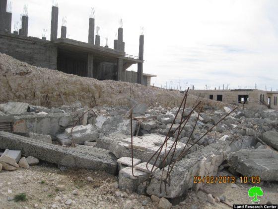 Demolition of an under-construction Residence in Al Khas village – Bethlehem