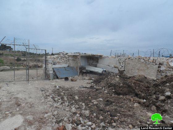 هدم غرفة زراعية في منطقة المعصرة / محافظة بيت لحم