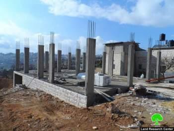 Stop Work  Orders on Eight Houses in Beit Ummar, Hebron governorate