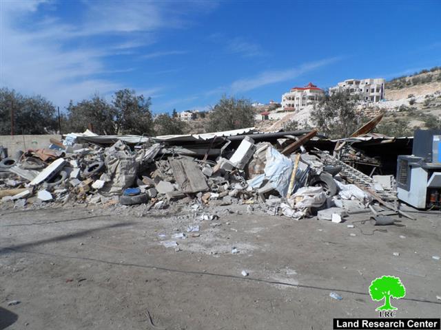 Demolition of a barrack In Deir Samit, Hebron governorate