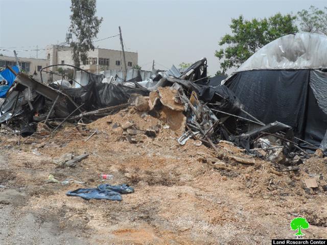 A carwash demolished in Haris village