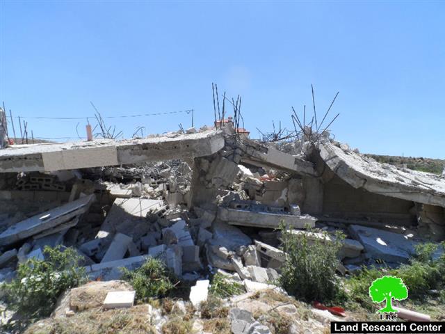 هدم منزلين جاهزين للسكن في مخيم العروب شمال الخليل