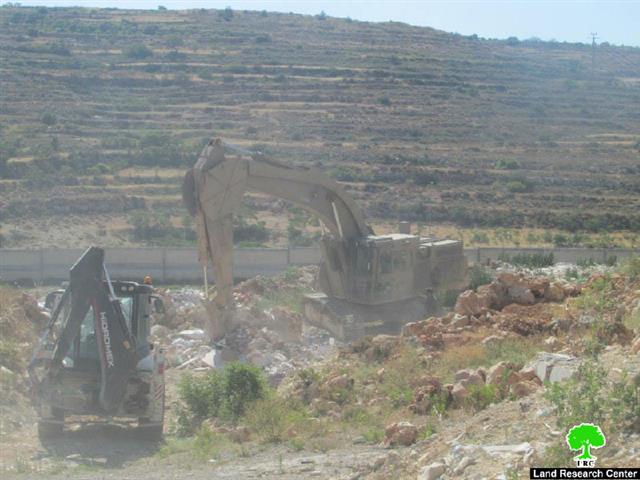 The Israeli occupation demolishes  different structures in Bethlehem
