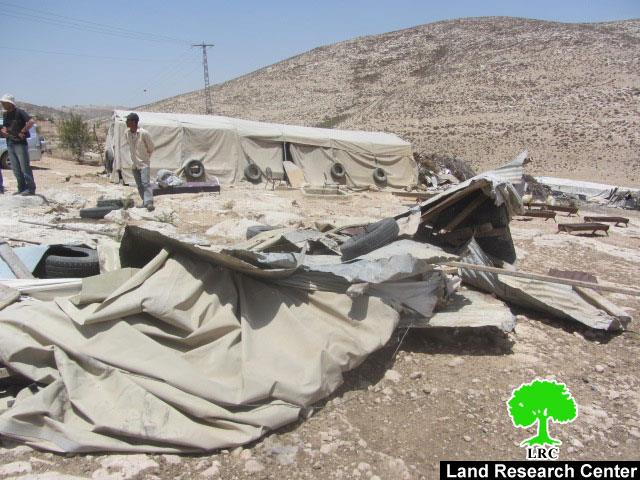 Demolition of a Fodder Warehouse in Khirbet ar-Rahwa, ad- Dhahiriya/Hebron governorate