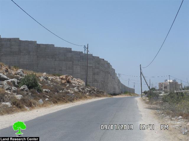 The town of al-Walaja is trapped by the segregation wall and is under the spot of  future colonial plans
