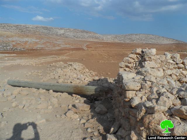 Destroying the electricity network of Khirbet al-Taweel