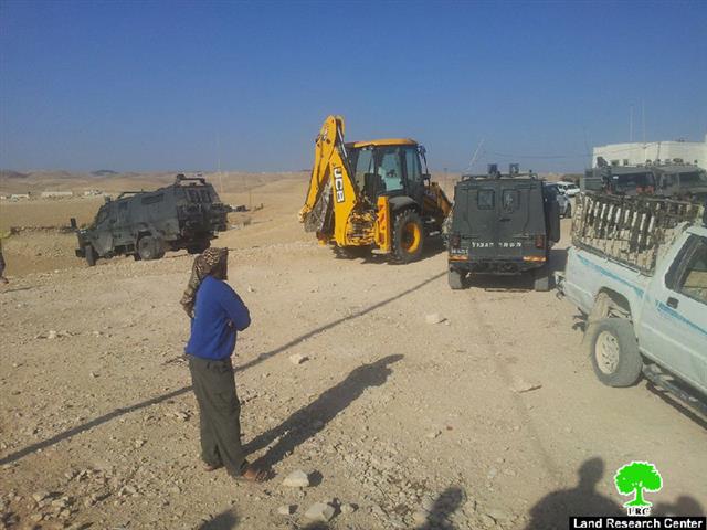 The Israeli occupation demolishes residences and agricultural structures in Yatta