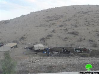 هدم عدداً من المنشآت الزراعية والسكنية في تجمع الرماضين الشمالي / محافظة قلقيلية