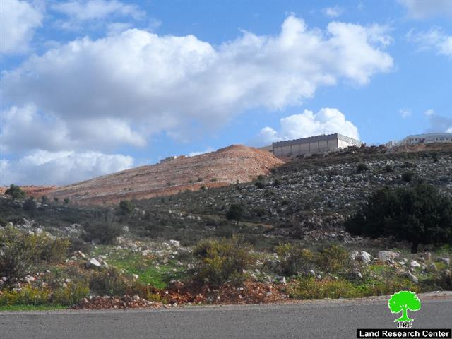 أعمال توسعة تشهدها مستعمرة ” مصانع أرائيل ” على أراضي بلدة بروقين