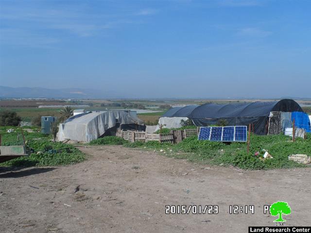 إخطارات بوقف البناء في خربة الدير / محافظة طوباس