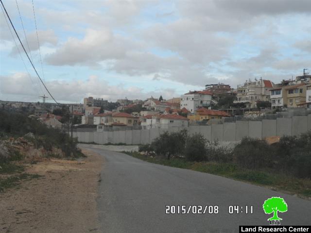 مخطط لإنشاء شبكة صرف صحي تخدم مستعمرة ” شار بتكفا” على حساب الأراضي الزراعية في قرية عزون عتمة / محافظة قلقيلية