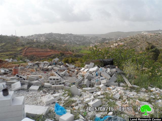 Demolishing of a industrial workshop in Silwad town