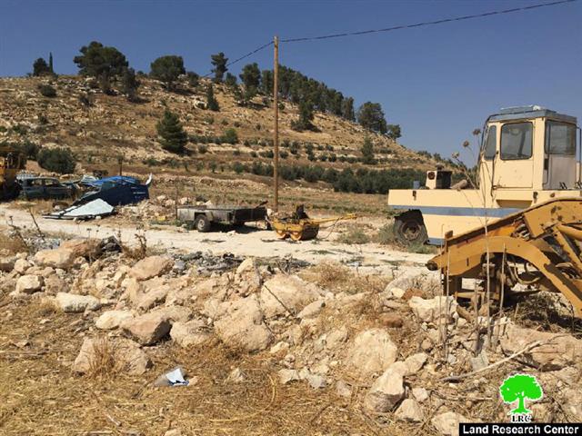 Demolition of structures in the Hebron village of Idhna