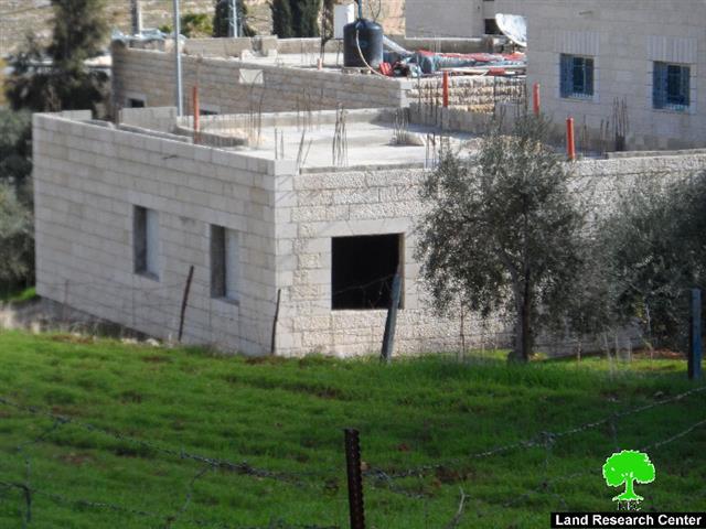 The Israeli occupation demolishes an under construction residence in Bethlehem