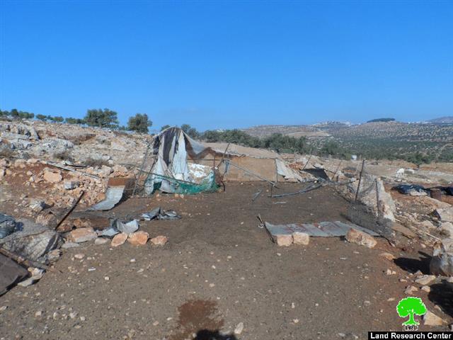 The Israeli occupation demolishes residential and agricultural structures in Ramallah