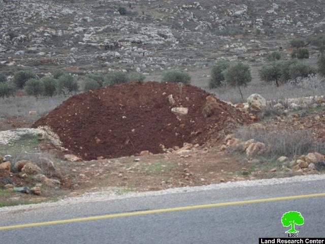 Roads blocked by earth mounds in Jourish Village