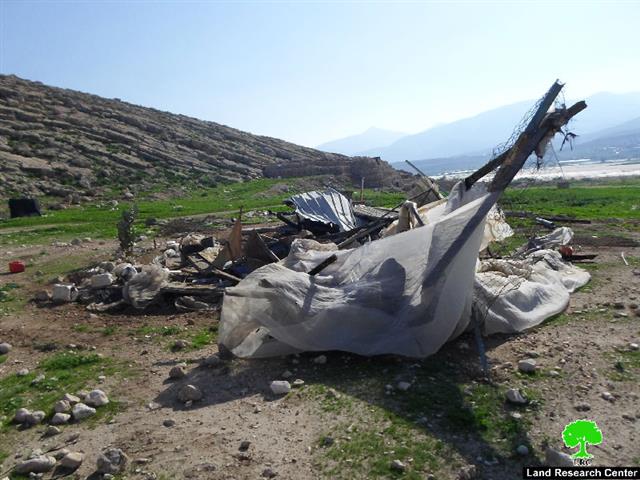 Funded by the EU: the Israeli Occupation Forces demolish structures and water network north of Jericho city