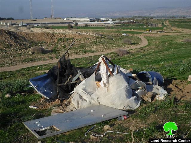 Established by the EU, the Israeli Occupation Forces demolish 33 structures in Tubas governorate