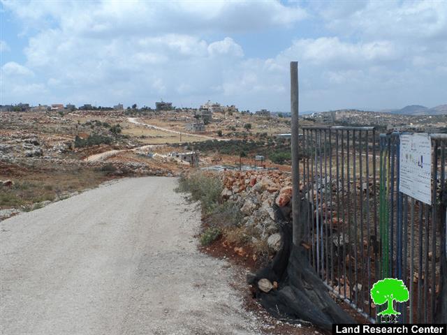 Funded by the Dutch Representative Office  
The Israeli occupation notifies agricultural structures of Stop-Work in Qusra town