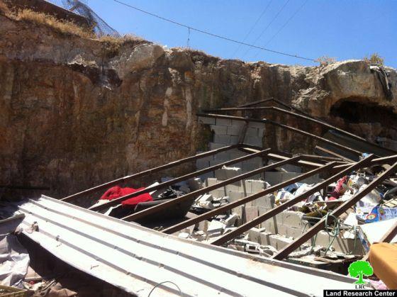 Demolishing a Commercial Shop in Hizma