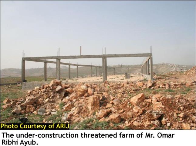 Israeli House Demolition Orders in Jabal Harasa East of Beit Sahour City